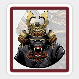 Gorilla Samurai Dragon Warrior Sticker